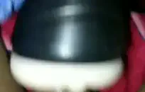 Bbw صديقة الملاعين رجلها مع قضيب جلدي.