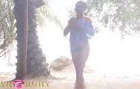 عاهرة سيئة تأخذ قصف من الخلف وتبتلع نائب الرئيس.